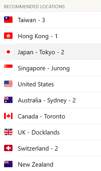 express country list