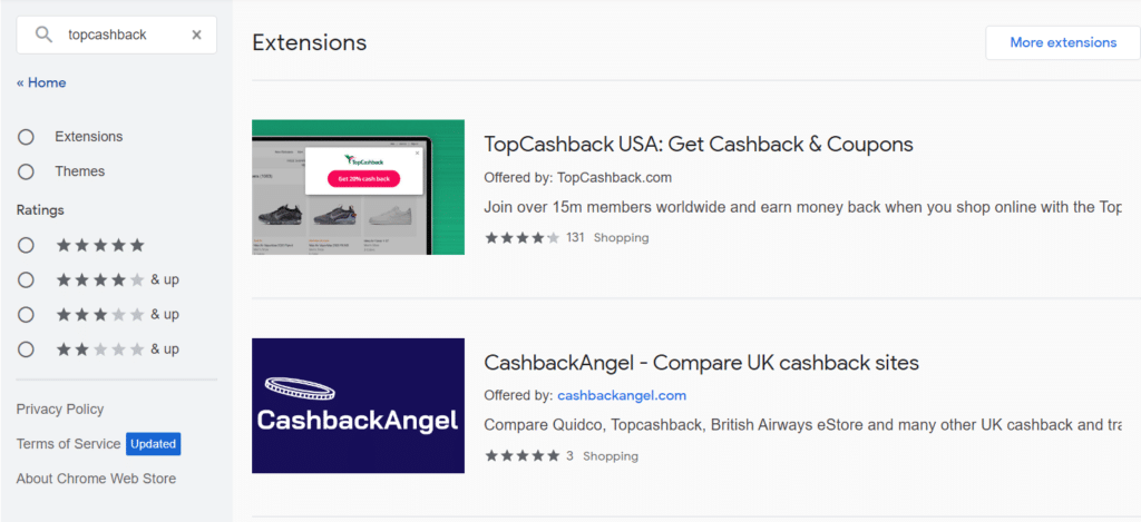 top cashback 插件