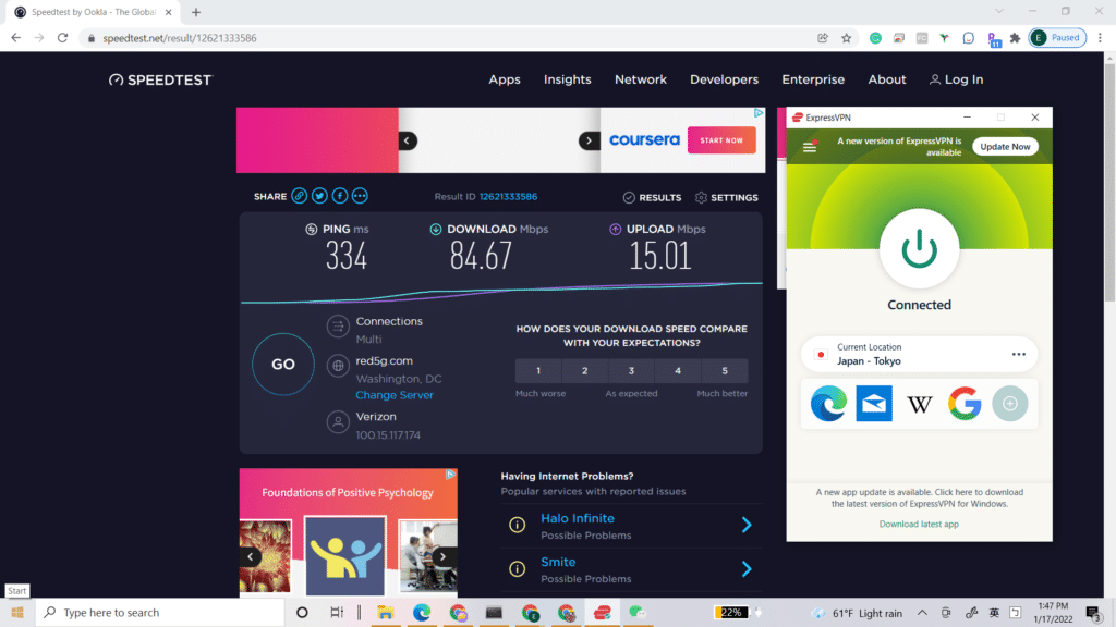 expressvpn 连线成功